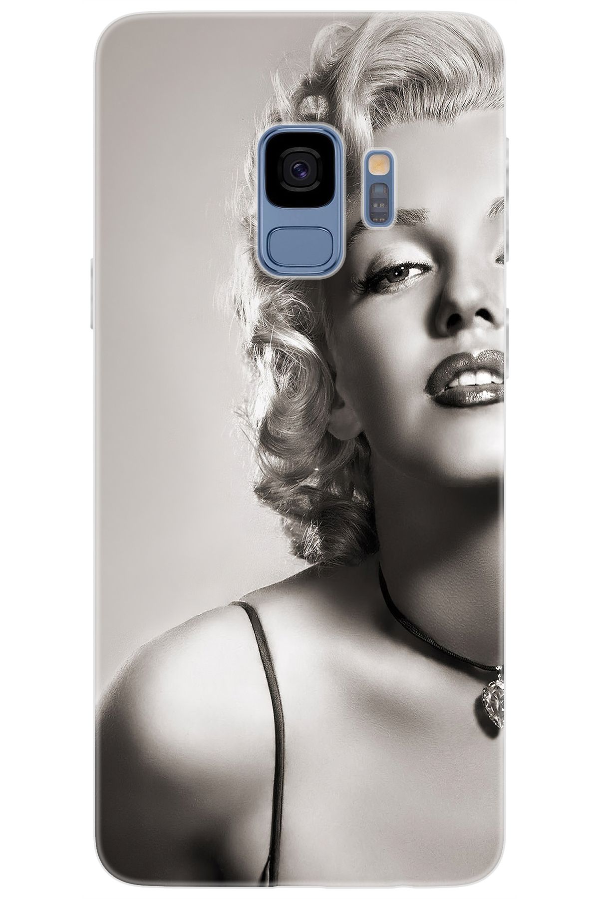 Ceppare Samsung Galaxy S9 (SM-G960F) Uyumlu Kılıf Desen Baskılı Silikon Marilyn Monroe STK:250 CP-xgJv4oy