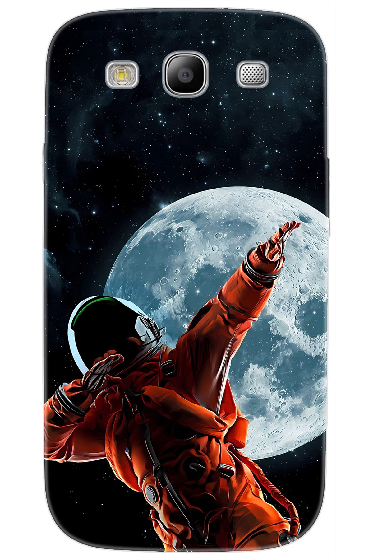 Ceppare Samsung Galaxy S3 (GT-I9300) Uyumlu Kılıf Desen Baskılı Silikon Astronot STK:674 CP-EaFoXWb