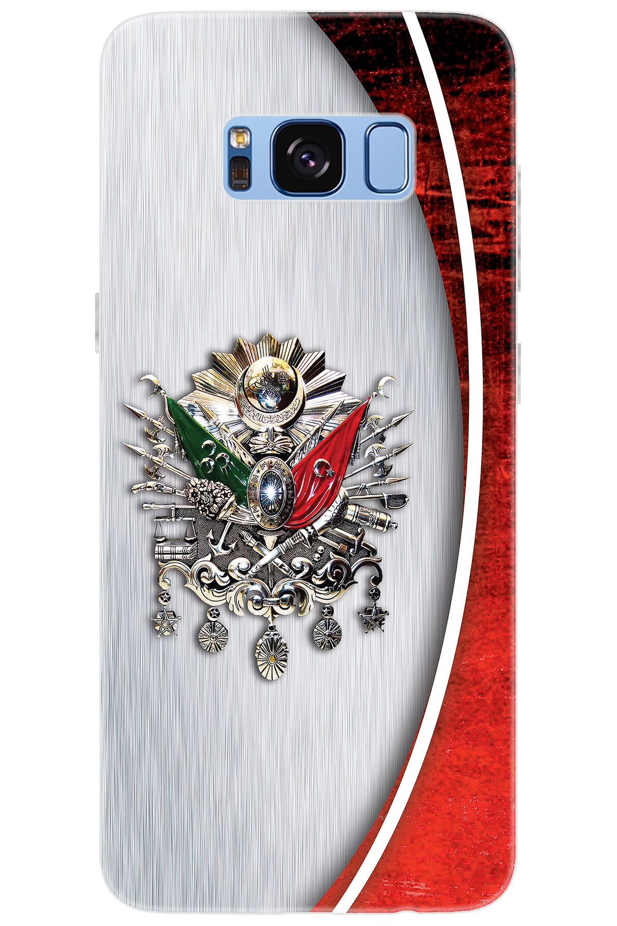 Ceppare Samsung Galaxy S8 (SM-G950F) Uyumlu Kılıf Desenli Silikon Osmanlı Tuğra Tasarım STK:408 CP-O1pWxC5