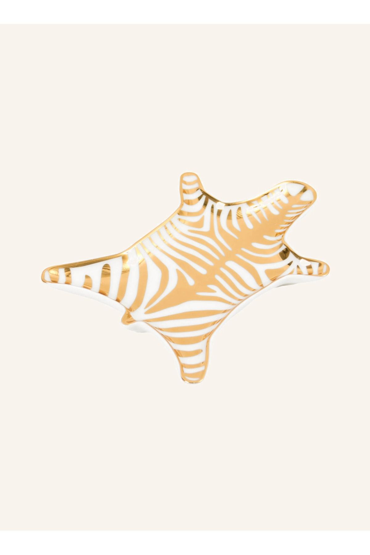 Jonathan Adler Zebra Desenli Porselen Tabak El Yapımı, Glazürlü, Dekoratif Şıklık