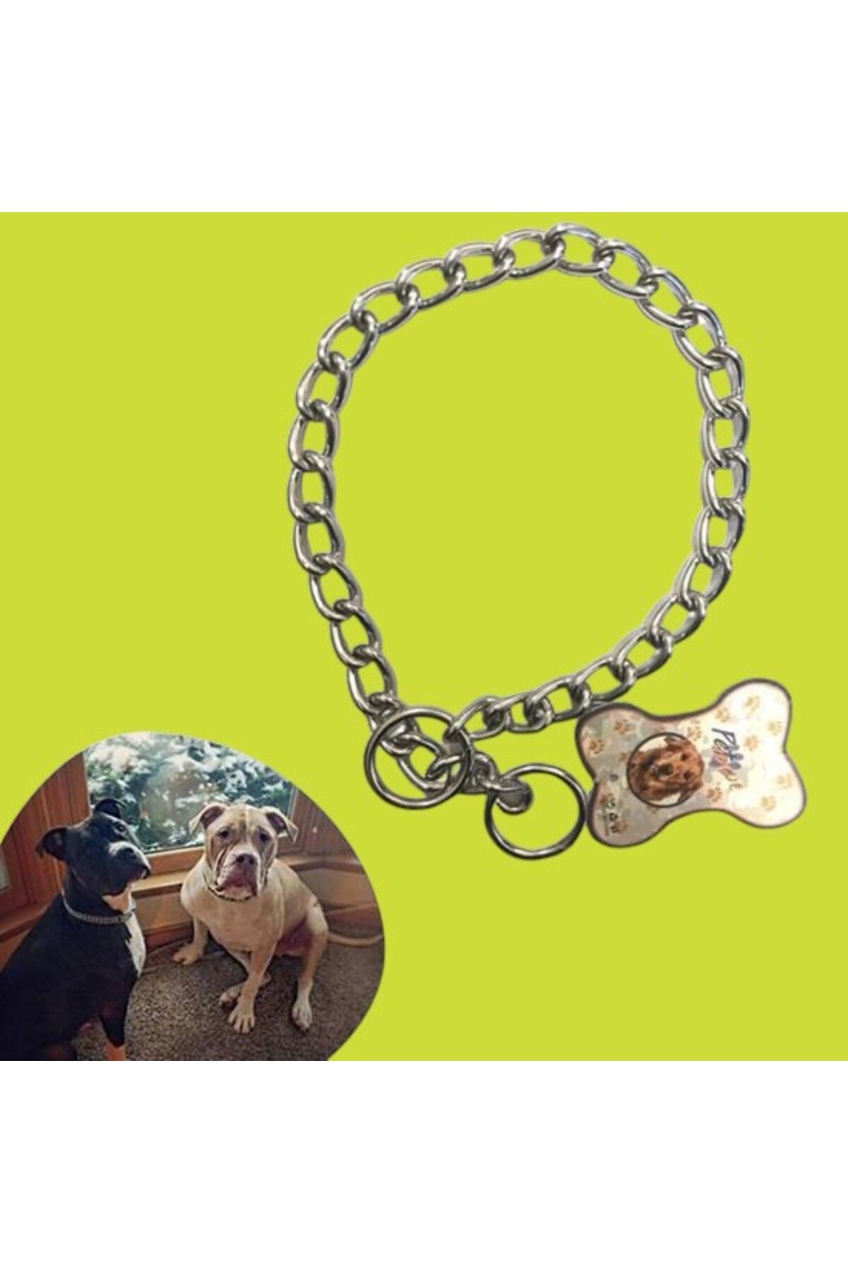 PratikAI 65 cm Uzunlukta Zincir Model Köpek Boyun Tasması | Dayanıklı & Güçlü