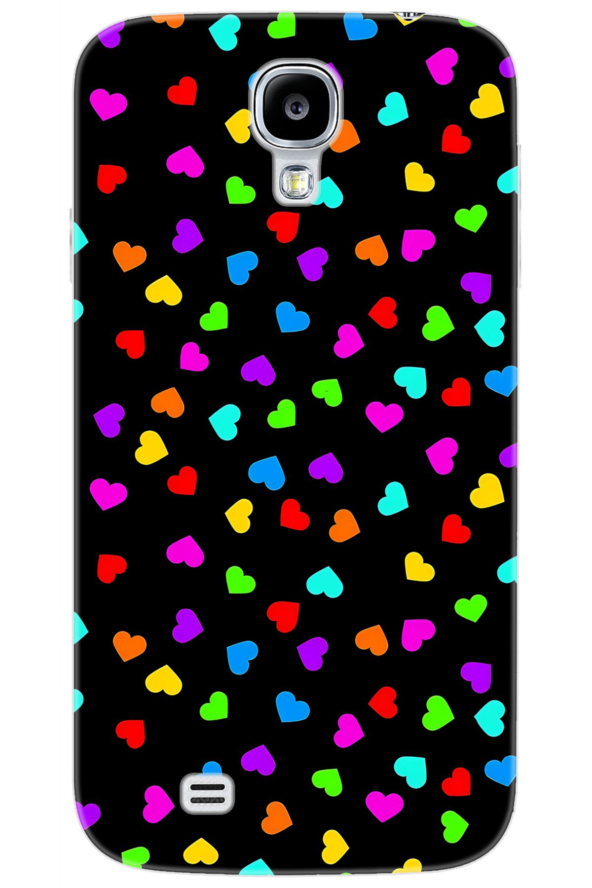 Ceppare Samsung Galaxy S4 (GT-I9500) Uyumlu Kılıf Desenli Silikon Renkli Minik Kalpler STK:1017 CP-WNUK3DZ