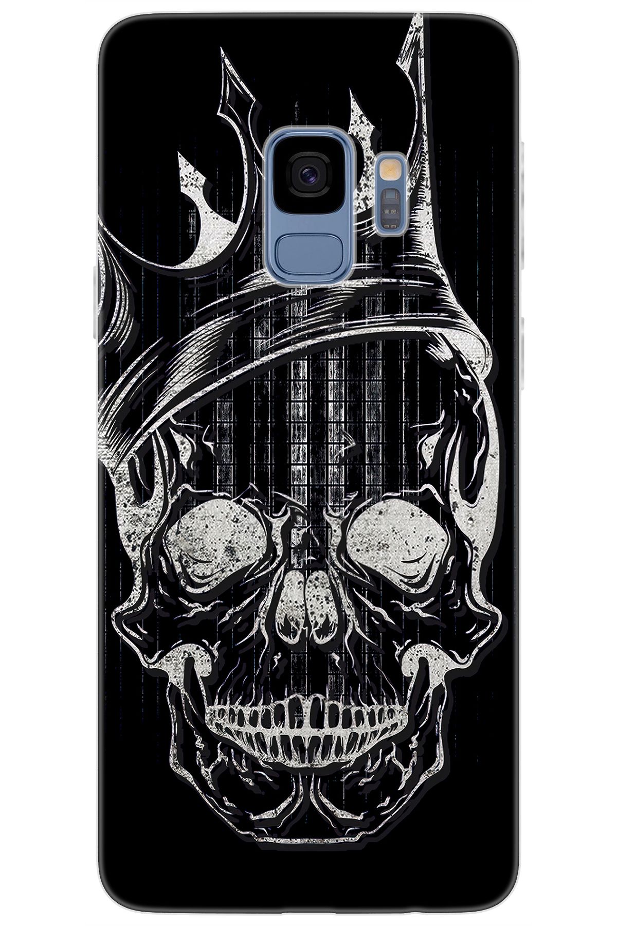 Ceppare Samsung Galaxy S9 (SM-G960F) Uyumlu Kılıf Desen Baskılı Silikon Kuru Kafa STK:582 CP-MXn7h45