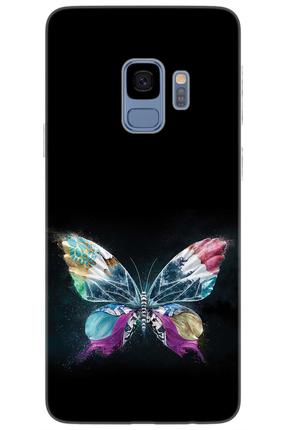 Ceppare Samsung Galaxy S9 (SM-G960F) Uyumlu Kılıf Desen Baskılı Silikon Kelebek Resim STK:548 CP-rnHwLDg