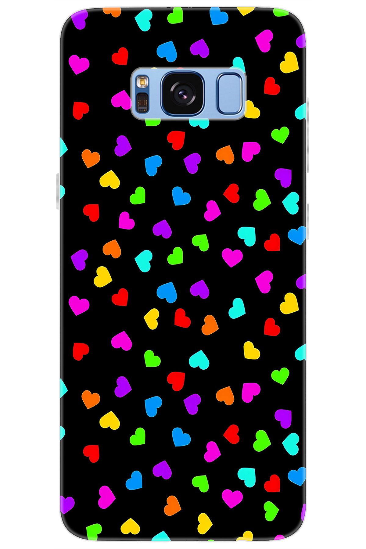 Ceppare Samsung Galaxy S8 (SM-G950F) Uyumlu Kılıf Desenli Silikon Renkli Minik Kalpler STK:1017 CP-J59ZNhl