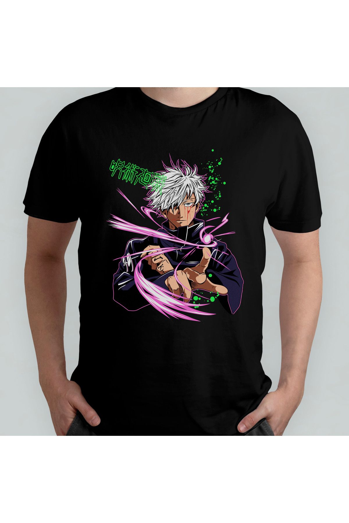 Pixxa Jujutsu Kaisen Unisex %100 Pamuklu Bisiklet Yaka T-Shirt Model 2
