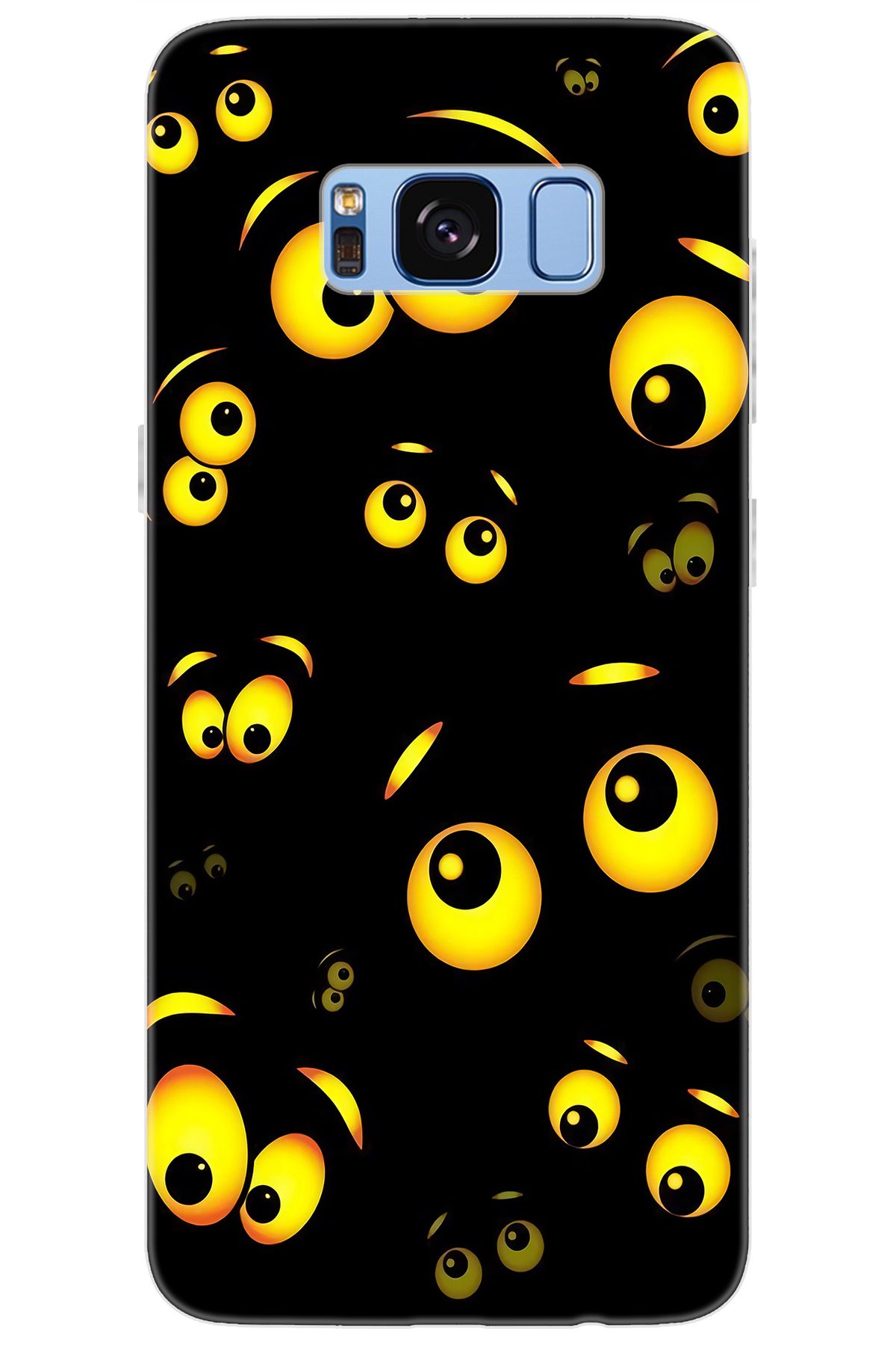 Ceppare Samsung Galaxy S8 (SM-G950F) Uyumlu Kılıf Desen Baskılı Silikon Emoji Gözler STK:746 CP-3UcLO6R
