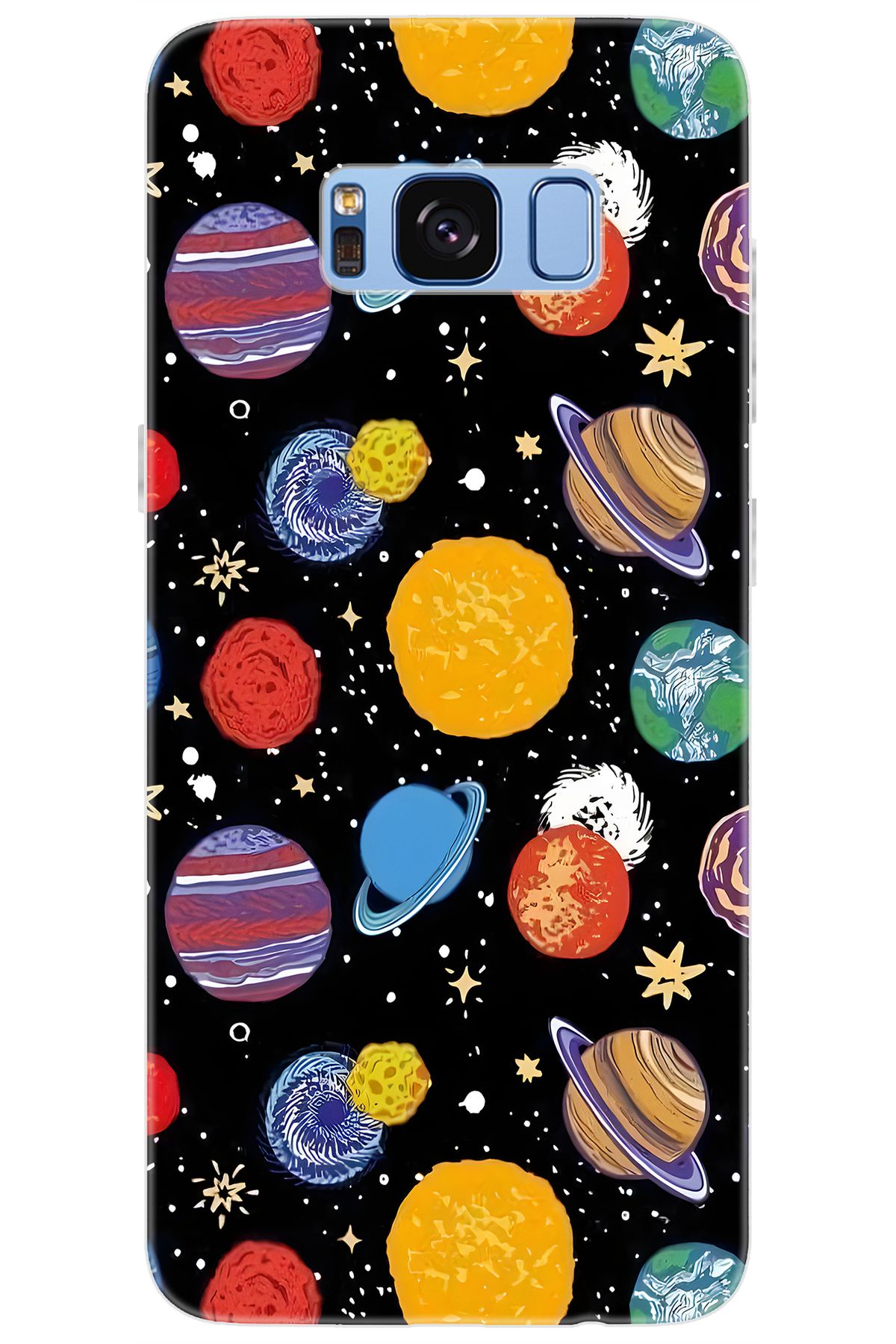 Ceppare Samsung Galaxy S8 (SM-G950F) Uyumlu Kılıf Desen Baskılı Silikon Gezegenler STK:686 CP-Eet8wTQ