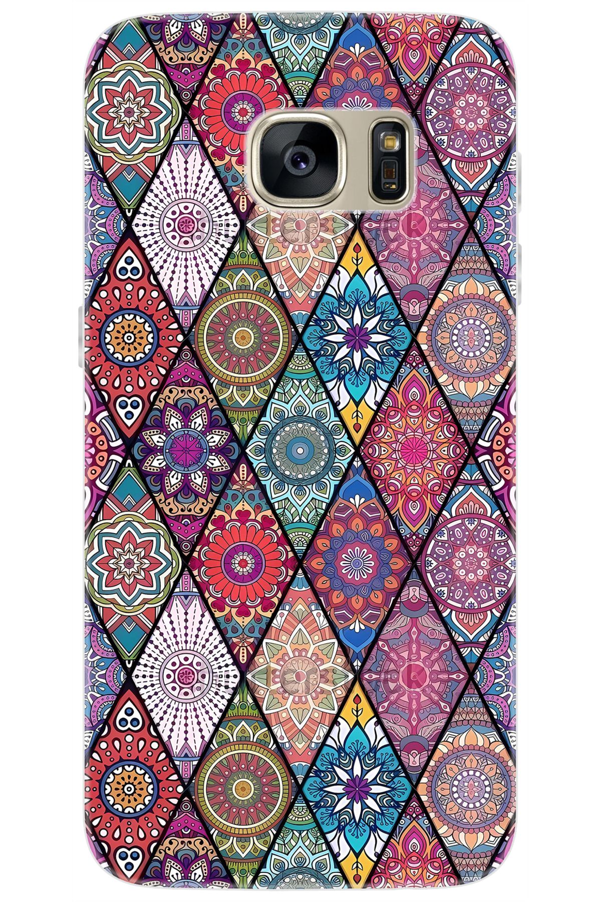 Ceppare Samsung Galaxy S7 (SM-G930F) Uyumlu Kılıf Desen Baskılı Silikon Kilim Tasarım STK:660 CP-opNp3ri