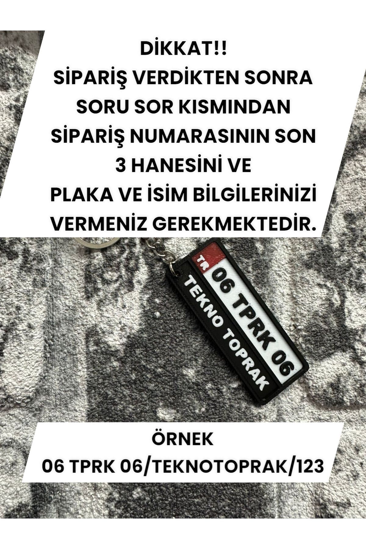 tekmation Kişiye Özel Plaka Anahtarlık, Plaka Anahtarlık (1 Adet)
