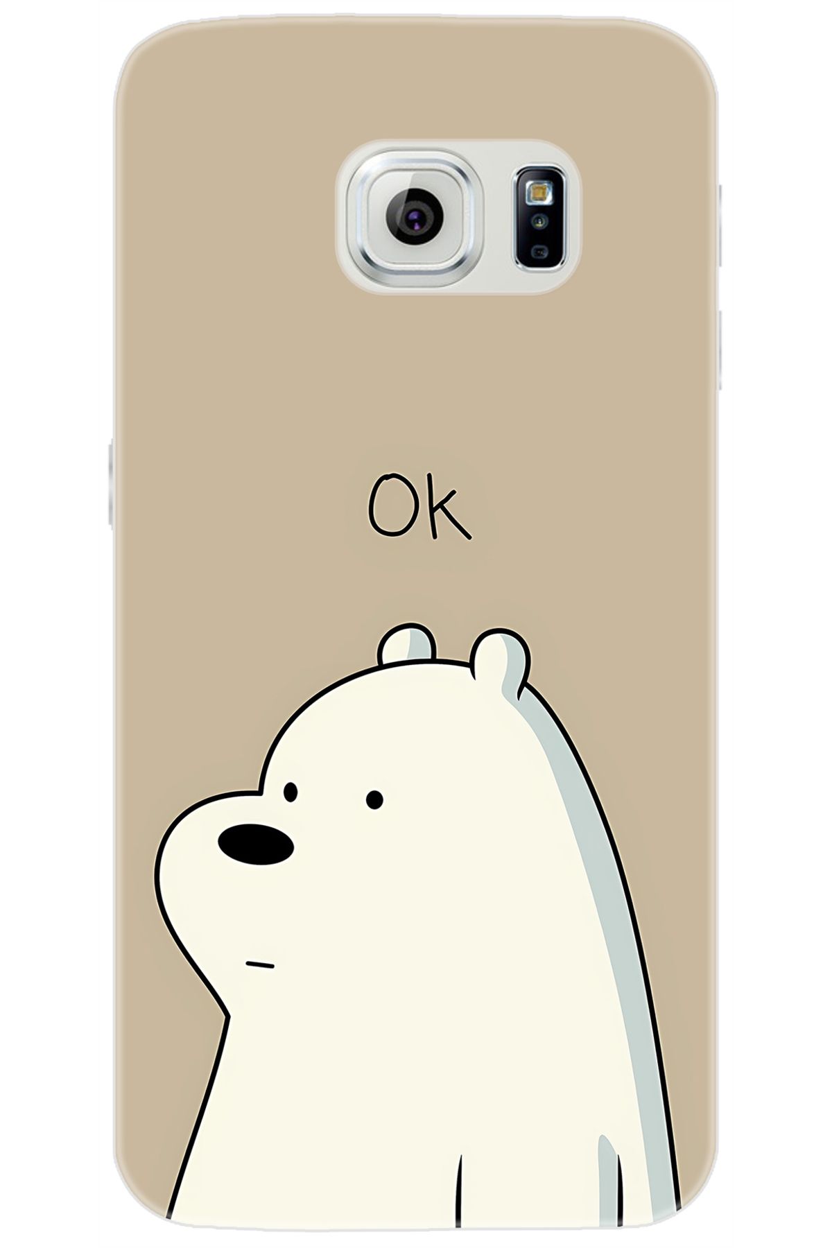 Ceppare Samsung Galaxy S6 (SM-G920F) Uyumlu Kılıf Desen Baskılı Silikon Panda OK STK:641 CP-XbAnedw