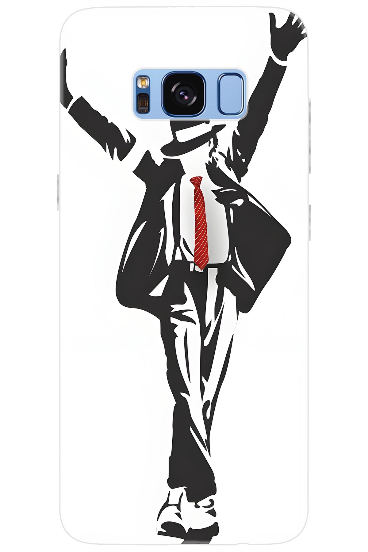 Ceppare Samsung Galaxy S8 (SM-G950F) Uyumlu Kılıf Desen Baskılı Silikon Michael Jackson STK:705 CP-gRam1Hk
