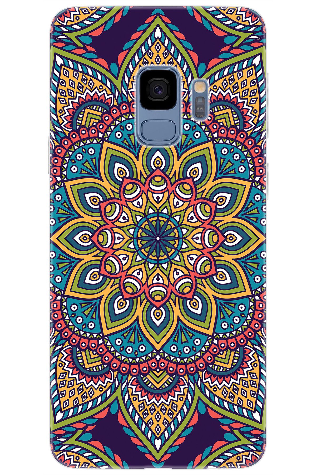 Ceppare Samsung Galaxy S9 (SM-G960F) Uyumlu Kılıf Desenli Silikon Mandala Vektör Tasarım STK:502 CP-X2vZltG