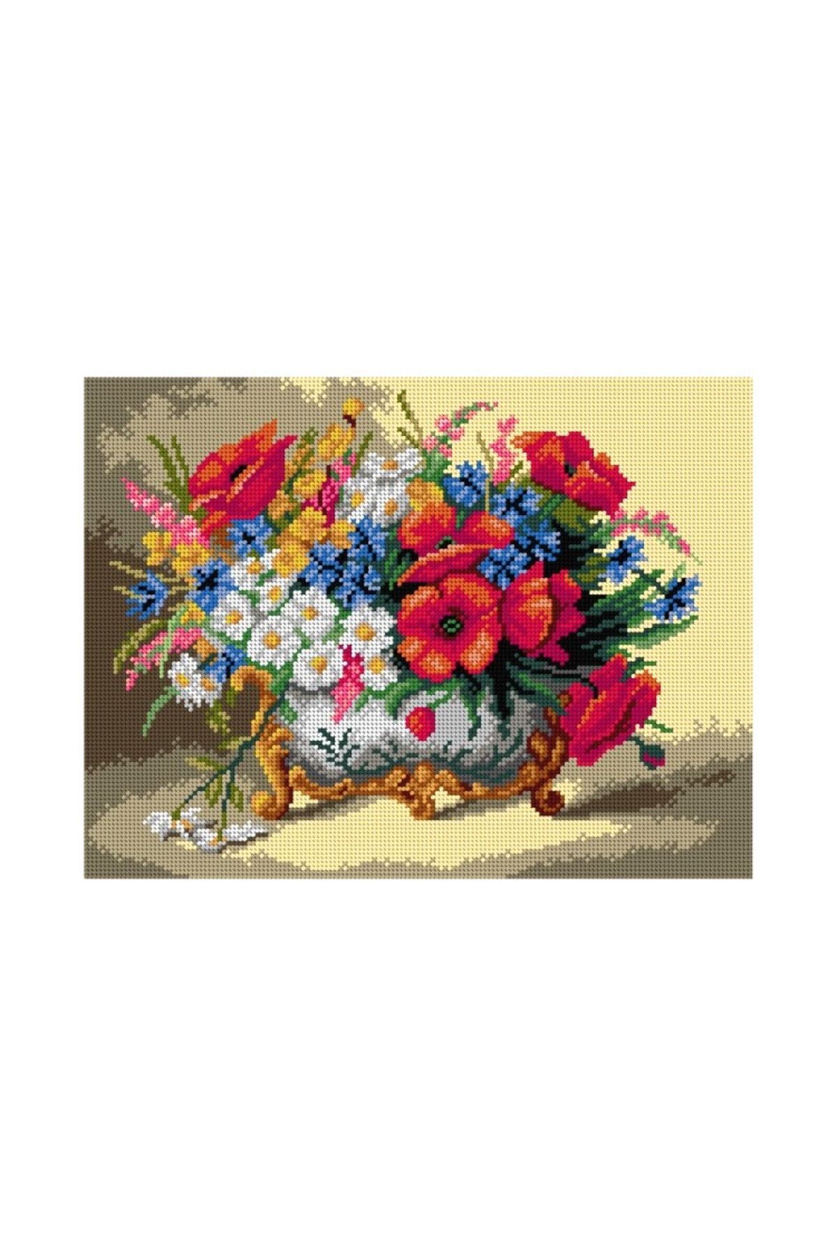 Orchidea Baskılı Goblen Yaz Çiçekleri 3233 30*40 cm