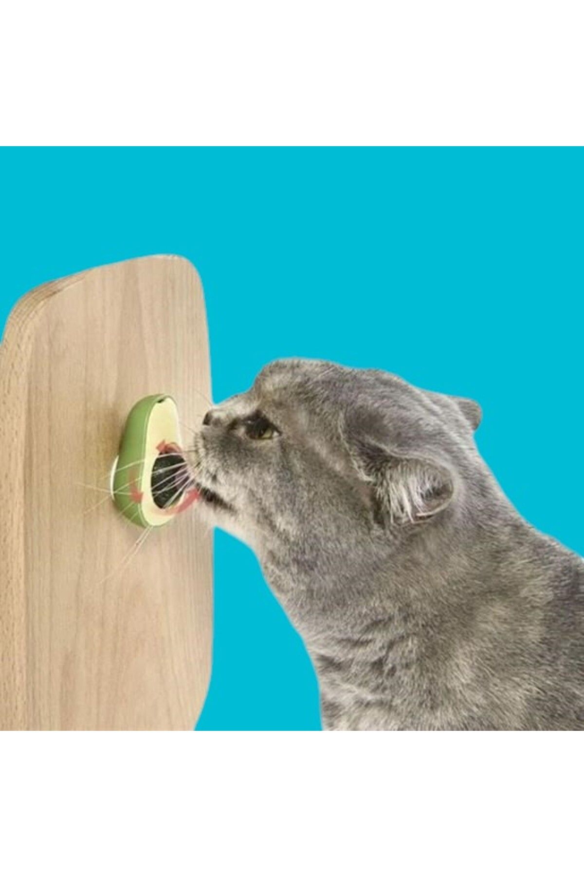 PratikAI Avokado Model Yapışkanlı Kedi Oyuncağı | Kedi Nanesi & Eğlenceli Tasarım