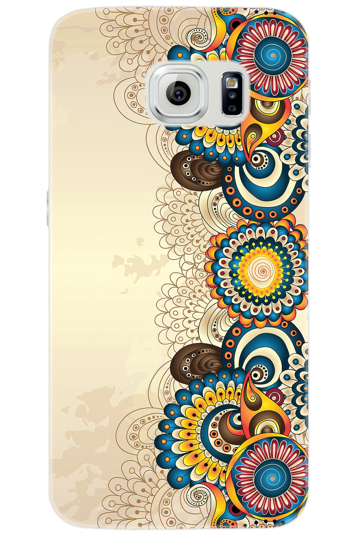 Ceppare Samsung Galaxy S6 (SM-G920F) Uyumlu Kılıf Desen Silikon Dekoratif Çiçek Tasarım STK:531 CP-JFnHV3y