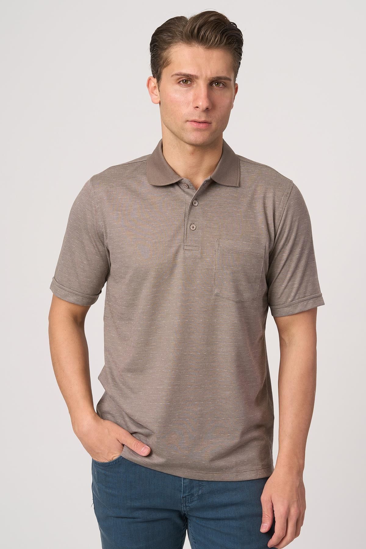 White Stone WHİTE STONE 2025-Y 2507KLSK POLO YAKA TSHIRT KAHVE