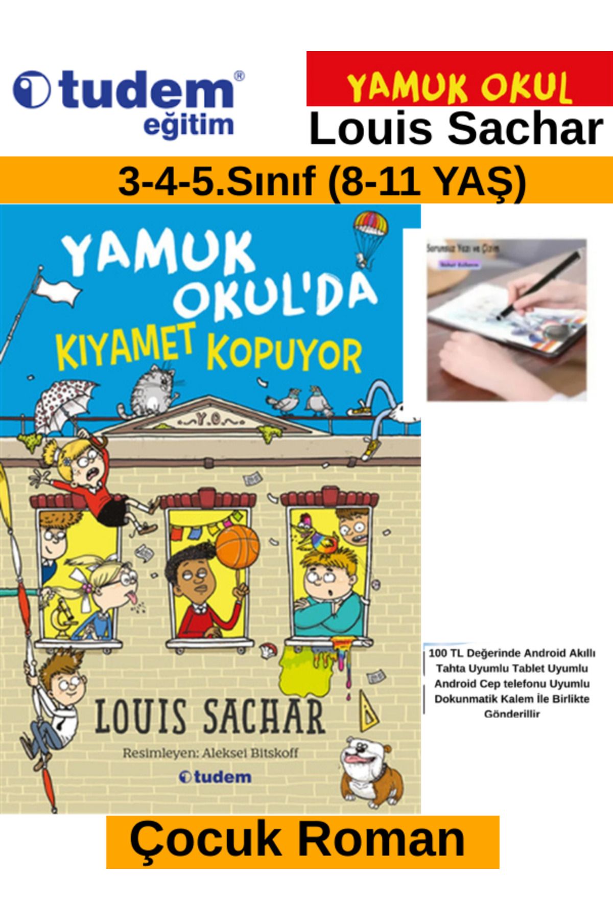 Tudem Yayınları Tudem Eğitim Çocuk Yamuk Okulda Kıyamet Kopuyor(8-11 Yaş)(3-4-5.Sınıf)Çocuk Roman