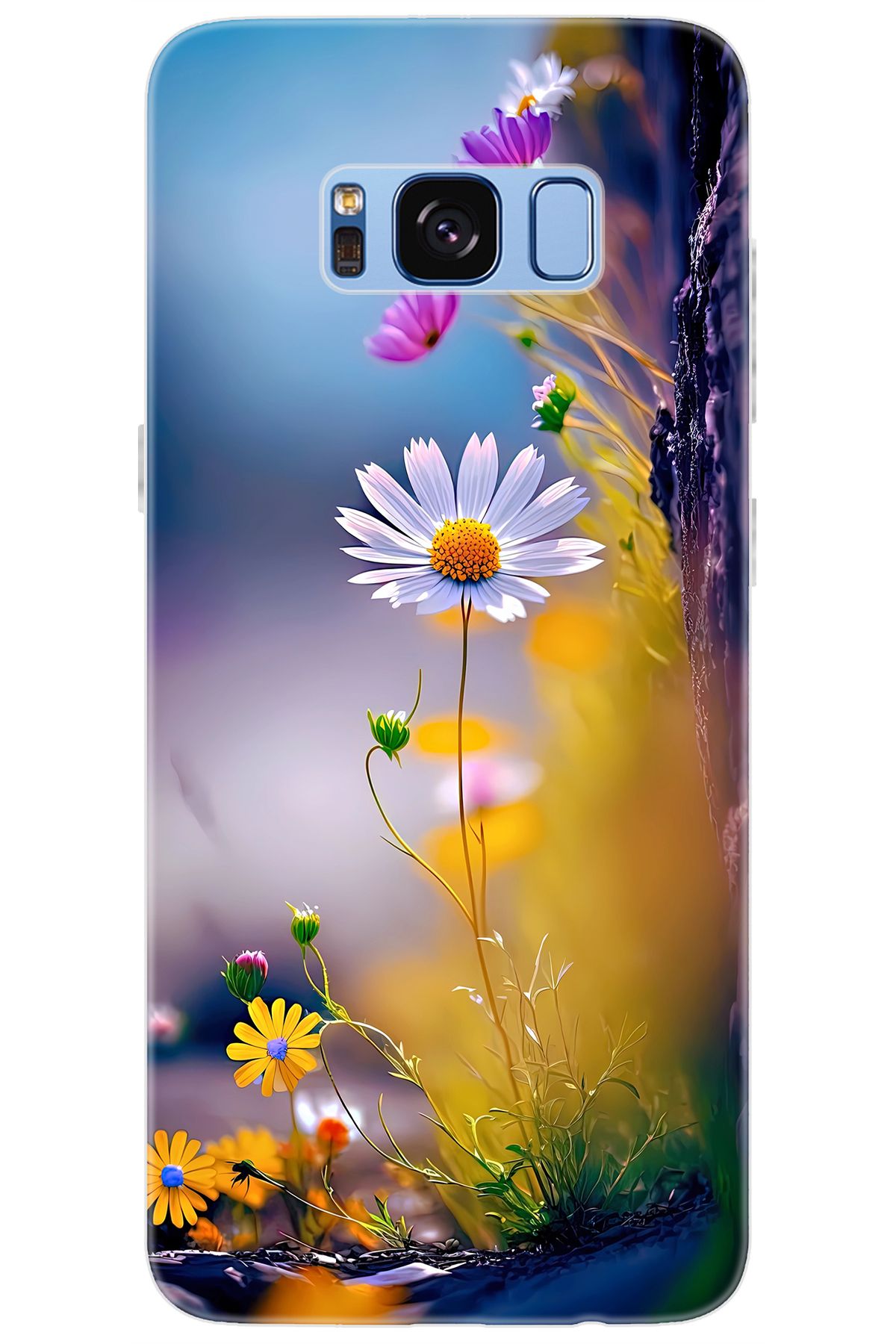 Ceppare Samsung Galaxy S8 (SM-G950F) Uyumlu Kılıf Desen Baskılı Silikon Papatya Seri STK:1000 CP-ZKzTGgv