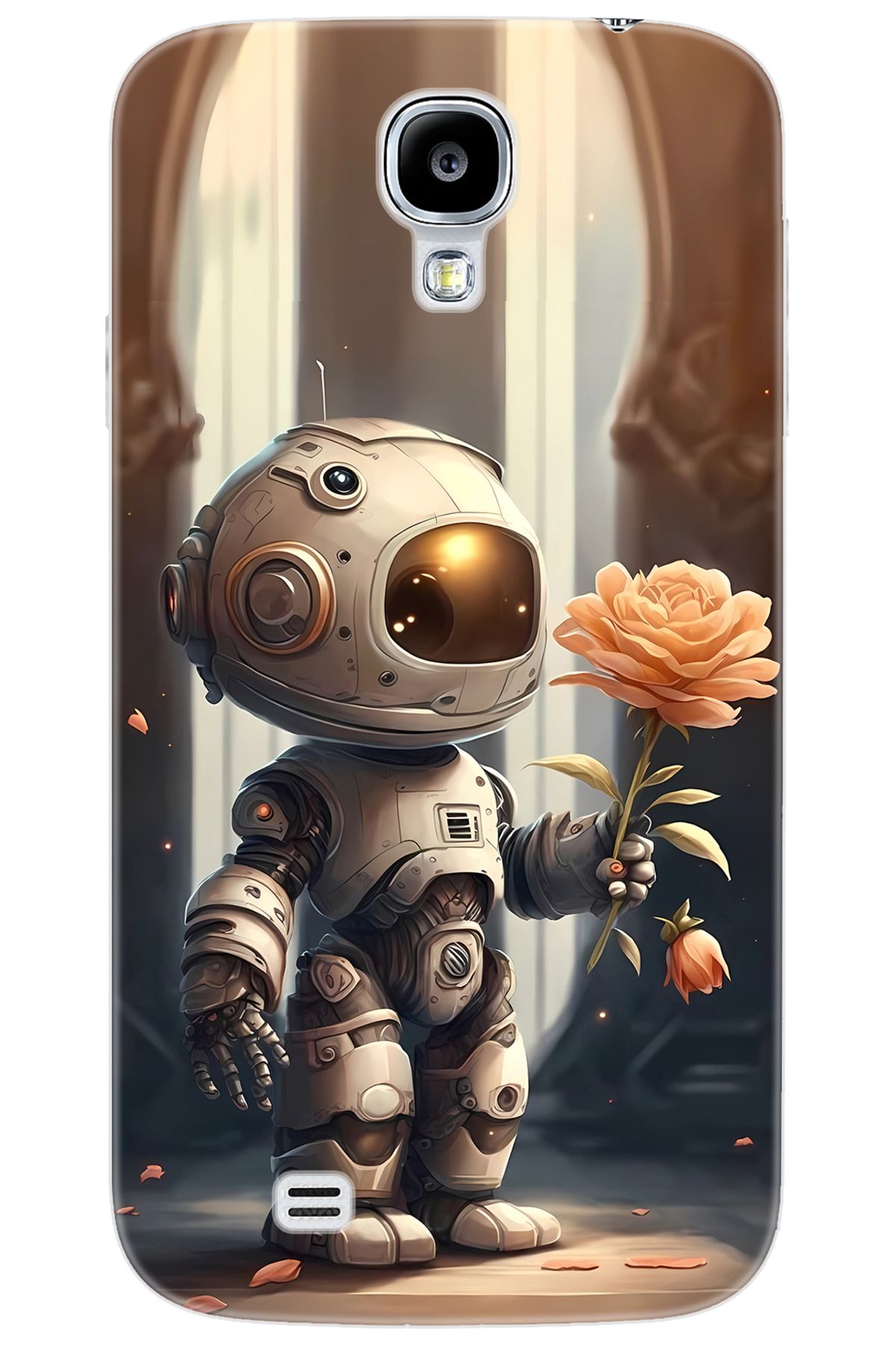 Ceppare Samsung Galaxy S4 (GT-I9500) Uyumlu Kılıf Desen Baskılı Silikon Astronot STK:620 CP-bSM5Od3
