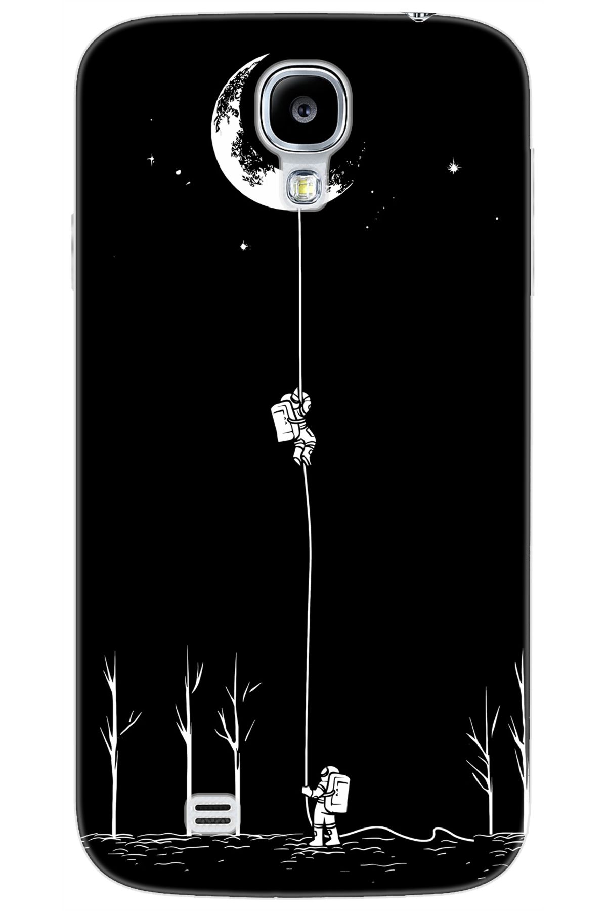 Ceppare Samsung Galaxy S4 (GT-I9500) Uyumlu Kılıf Desen Baskılı Silikon Astronot Serisi STK:1006 CP-uOmlB93