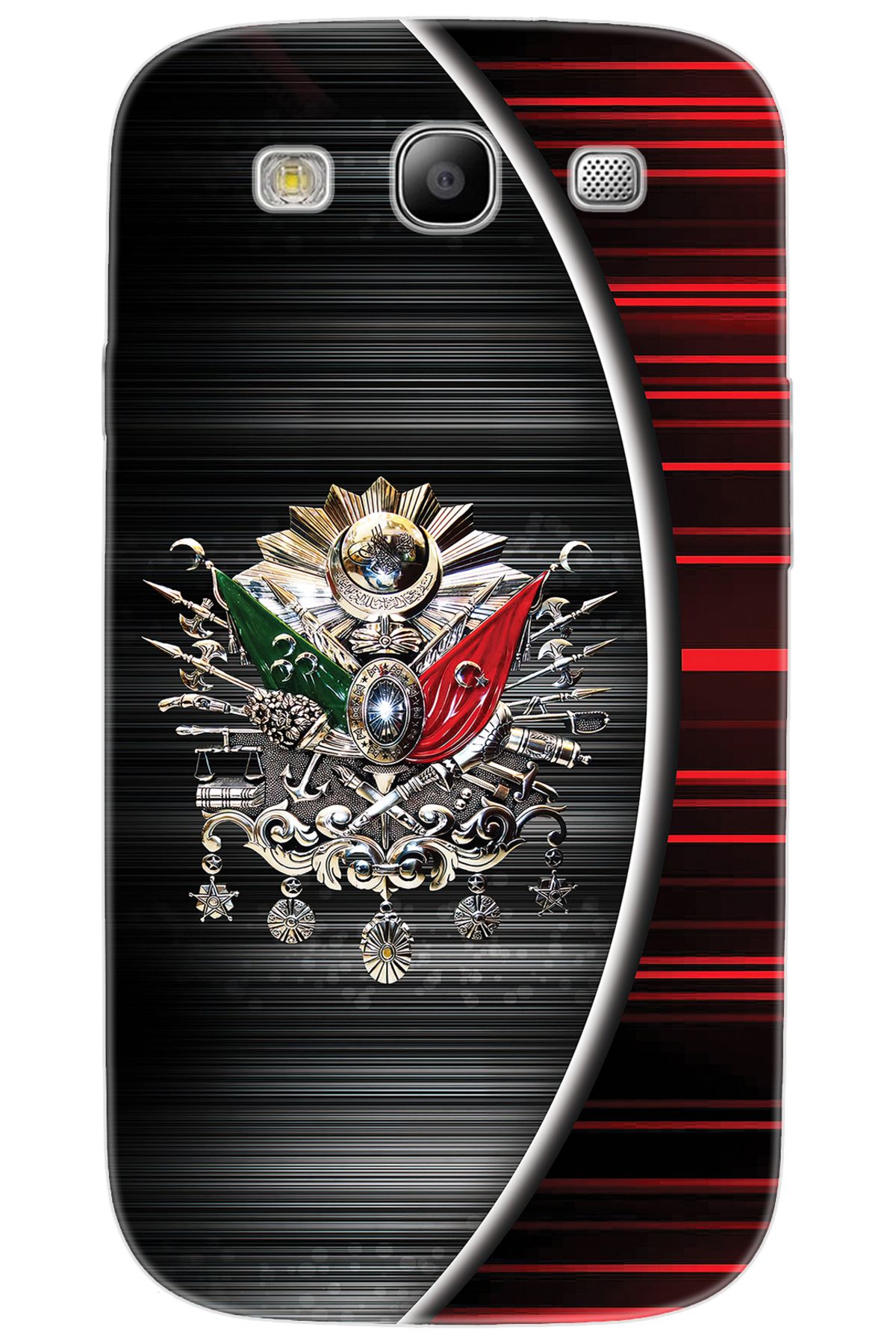 Ceppare Samsung Galaxy S3 (GT-I9300) Uyumlu Kılıf Desenli Silikon Osmanlı Tuğra Tasarım STK:410 CP-hegxxBE