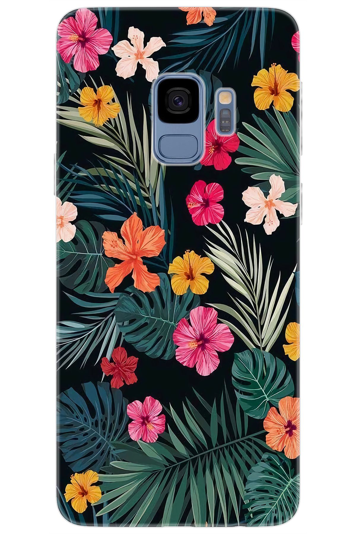 Ceppare Samsung Galaxy S9 (SM-G960F) Uyumlu Kılıf Desen Baskılı Silikon Çiçekler STK:632 CP-RqBgRxZ