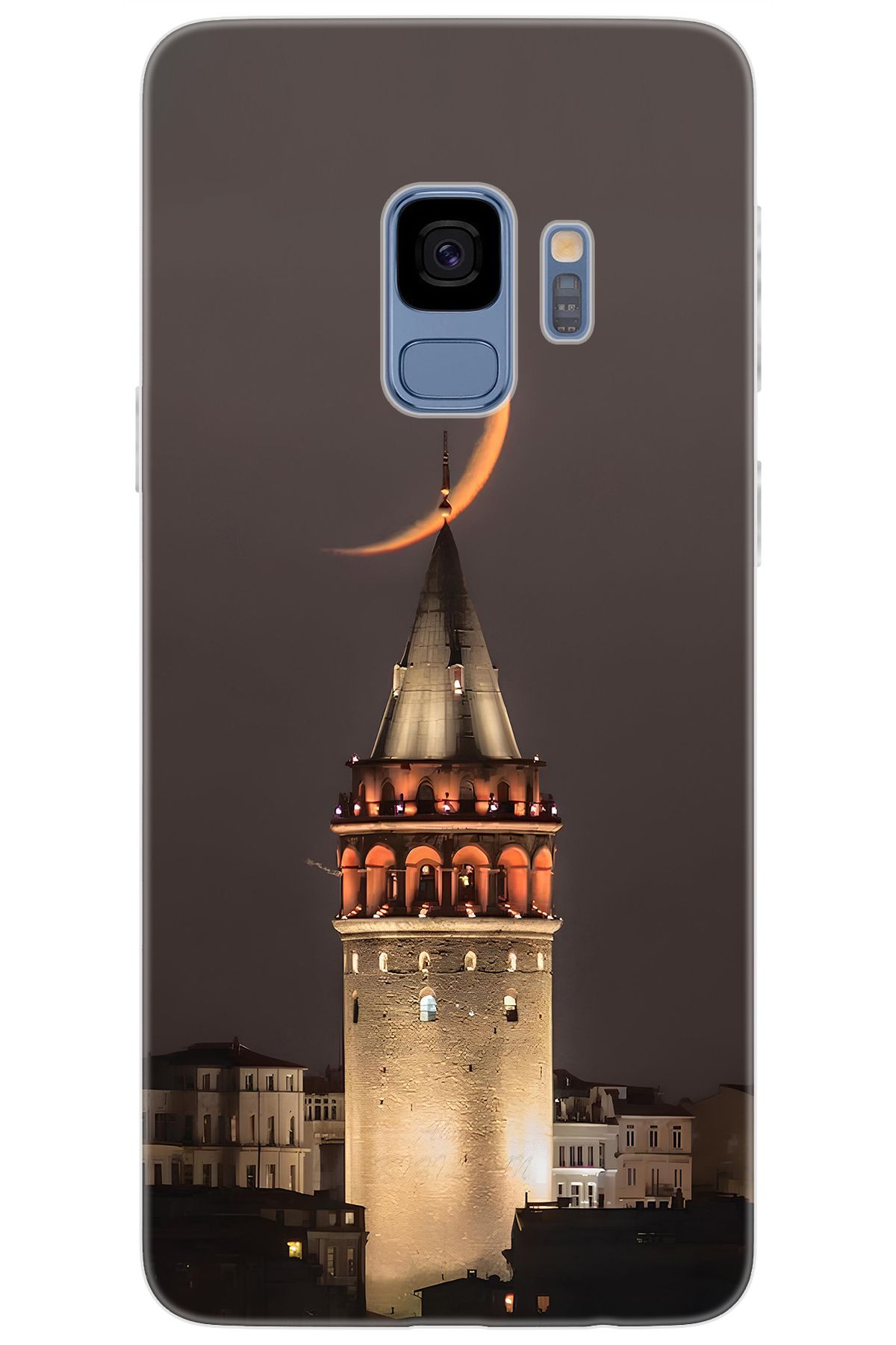 Ceppare Samsung Galaxy S9 (SM-G960F) Uyumlu Kılıf Desen Baskılı Silikon Galata Kulesi STK:673 CP-l75jMaH