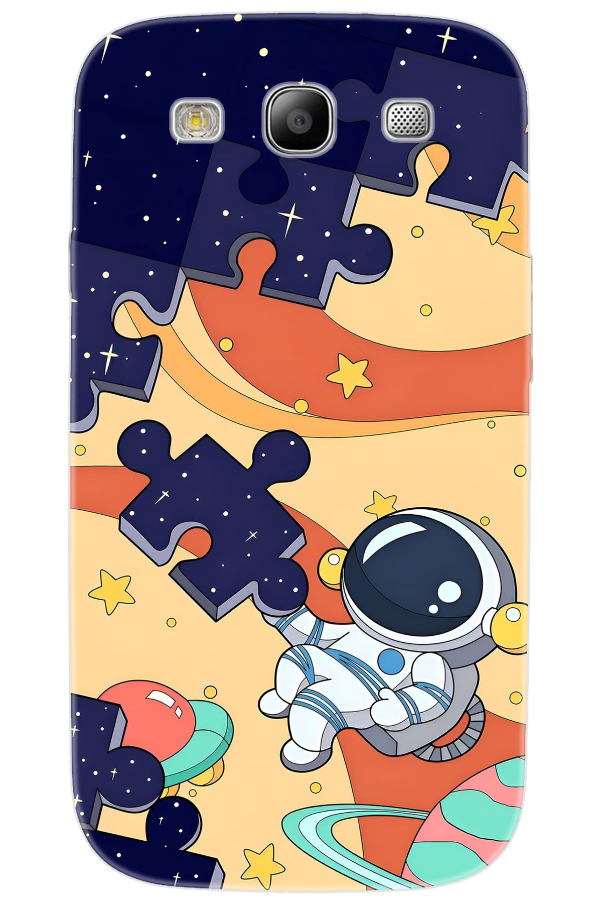 Ceppare Samsung Galaxy S3 (GT-I9300) Uyumlu Kılıf Desen Baskılı Silikon Astronot STK:646 CP-liR1CCD