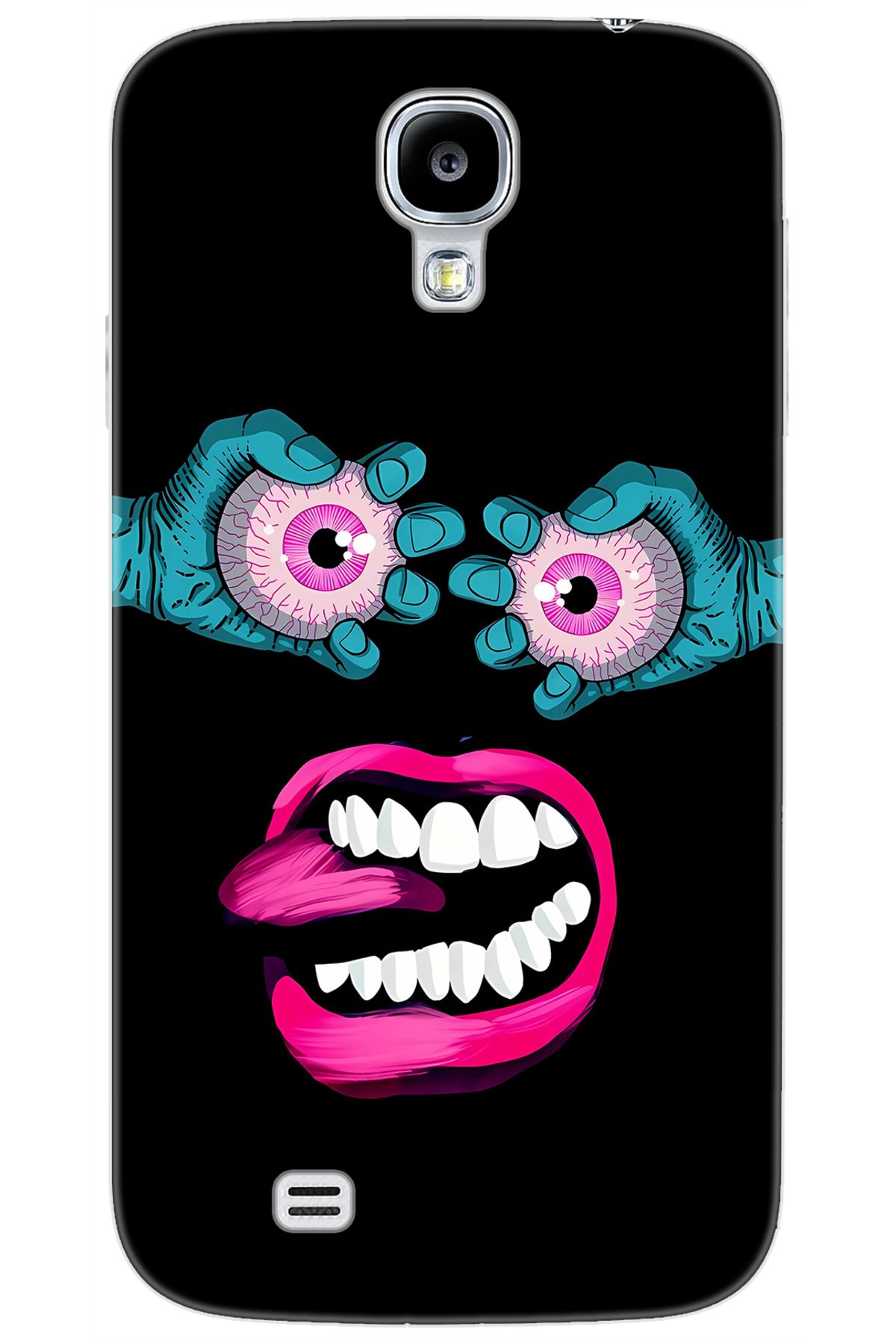 Ceppare Samsung Galaxy S4 (GT-I9500) Uyumlu Kılıf Desen Baskılı Silikon Çılgın Gözler STK:657 CP-mysAJ3q