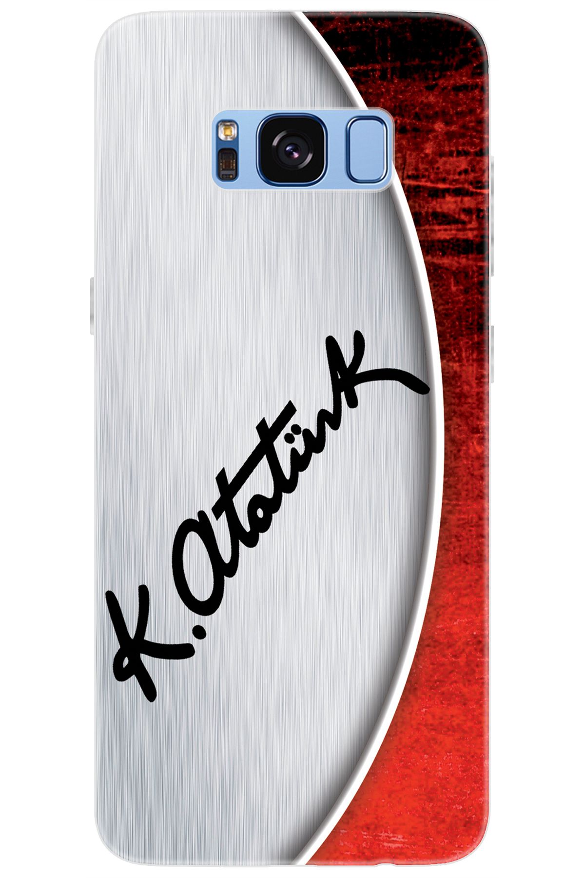 Ceppare Samsung Galaxy S8 (SM-G950F) Uyumlu Kılıf Desen Baskılı Silikon Atatürk İmzası STK:393 CP-PkHjjsj