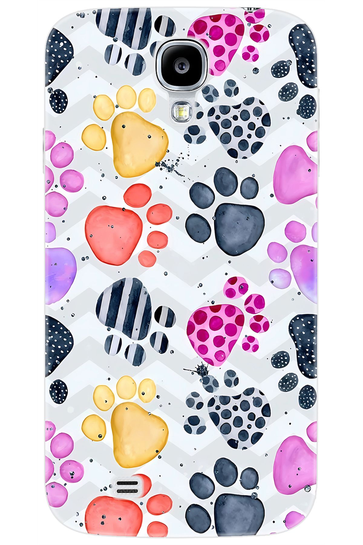 Ceppare Samsung Galaxy S4 (GT-I9500) Uyumlu Kılıf Desen Baskılı Silikon Renkli Patiler STK:670 CP-IyUCIfl