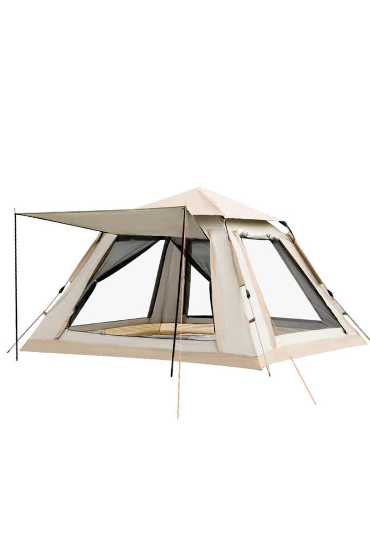 Bysay TAM OTOMATİK 6 KİŞİLİK TENTELİ KAMP ÇADIRI 240X240X155 CM (KREM)