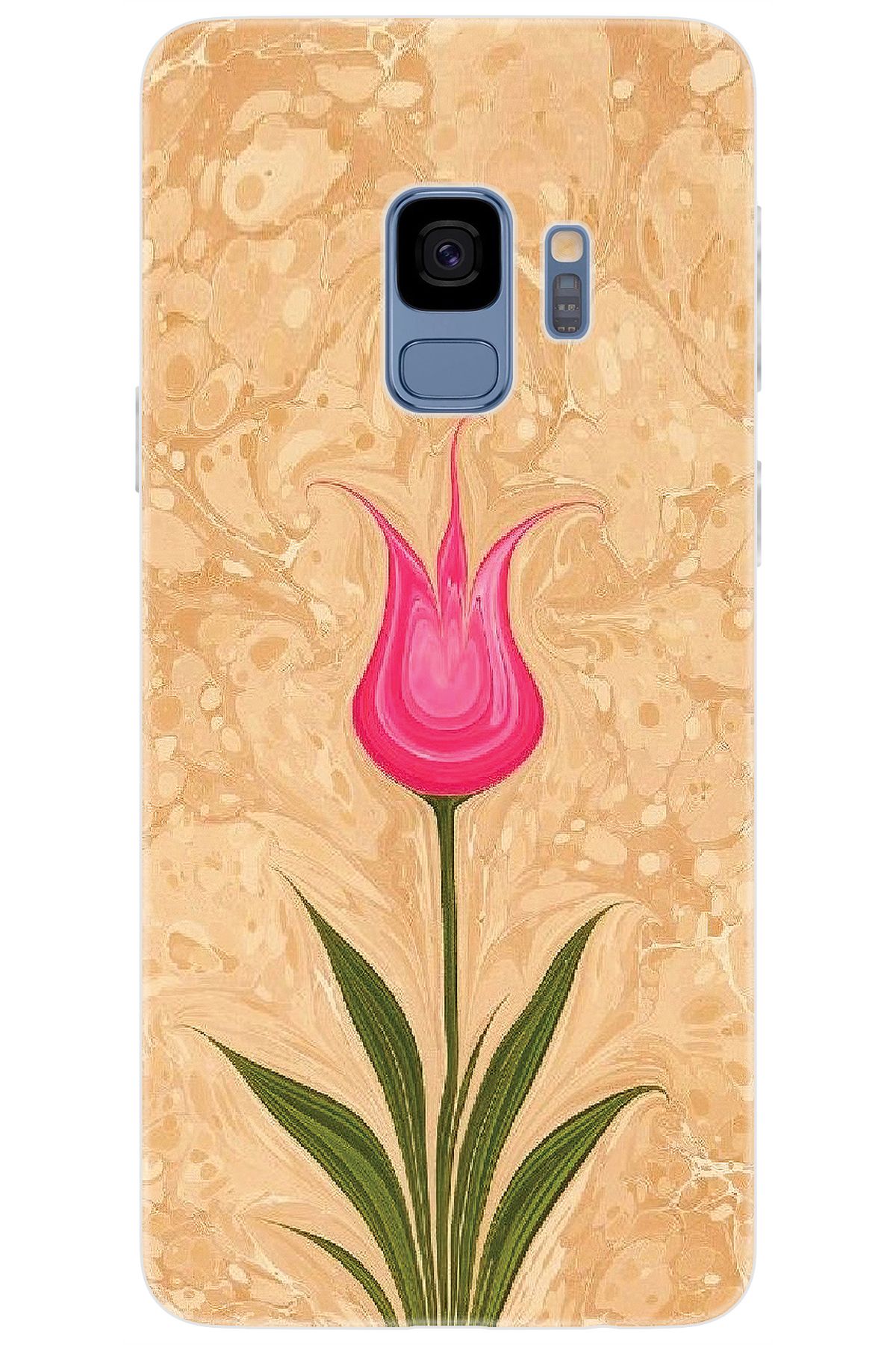 Ceppare Samsung Galaxy S9 (SM-G960F) Uyumlu Kılıf Desen Baskılı Silikon Lale Tasarım STK:544 CP-nZ8FHaq