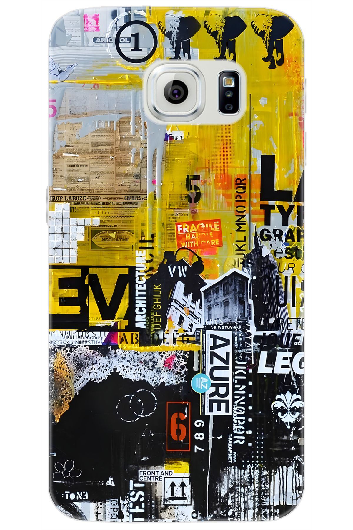 Ceppare Samsung Galaxy S6 (SM-G920F) Uyumlu Kılıf Desen Baskılı Silikon Sokak Sanatı STK:706 CP-QIQeL38