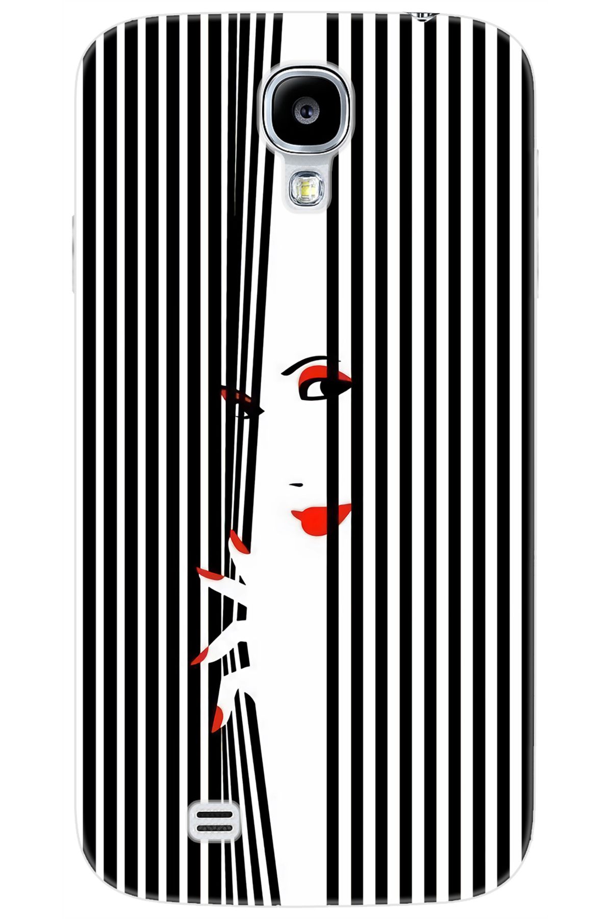 Ceppare Samsung Galaxy S4 (GT-I9500) Uyumlu Kılıf Desenli Silikon Saklambaç Art Style STK:735 CP-wSFkT3W