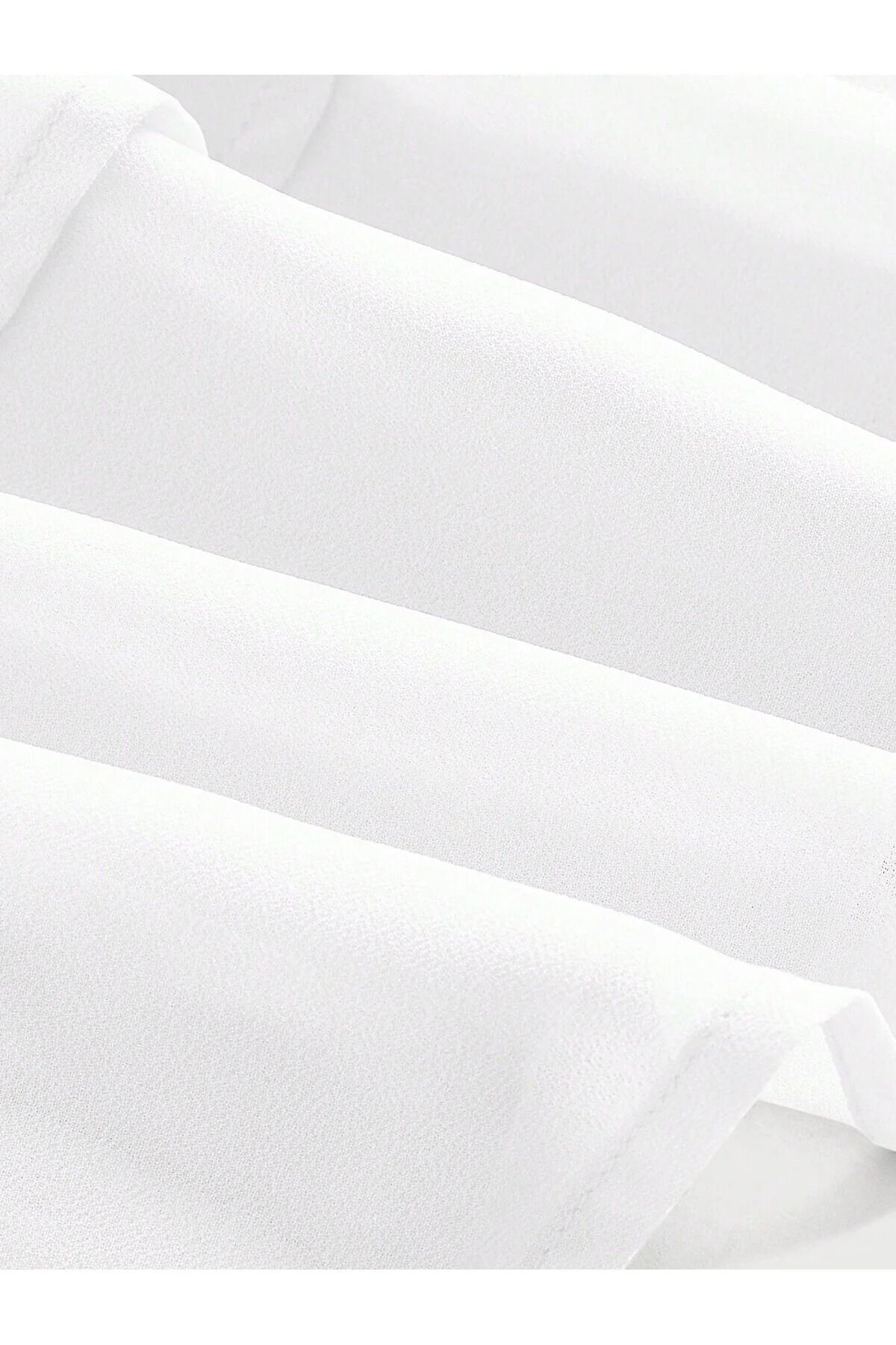 Ginezza  Beyaz İki Katlı yüksek bel Fırfırlı Etek - Görsel 3