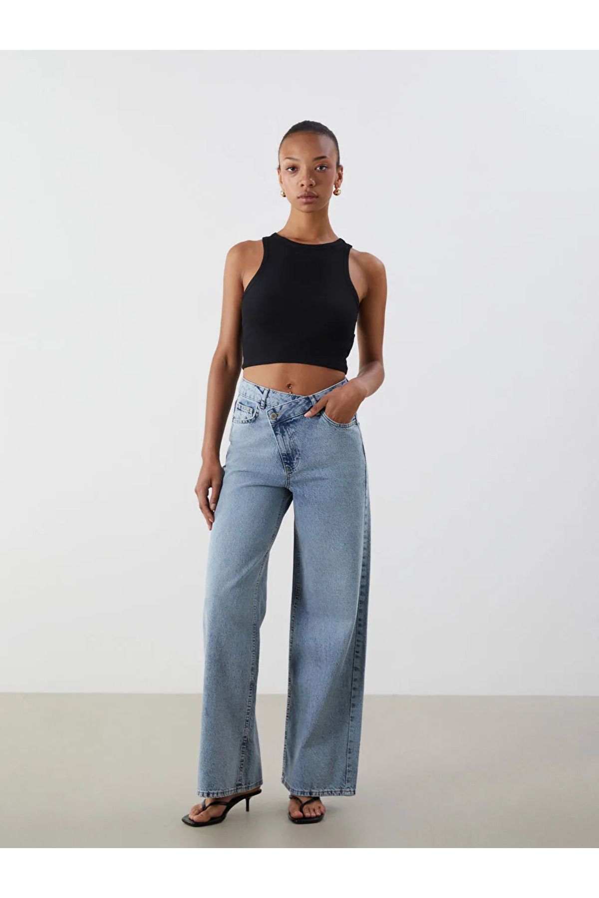 LC Waikiki LCW Jeans Indigo Baggy Fit Kadın Jean Pantolon