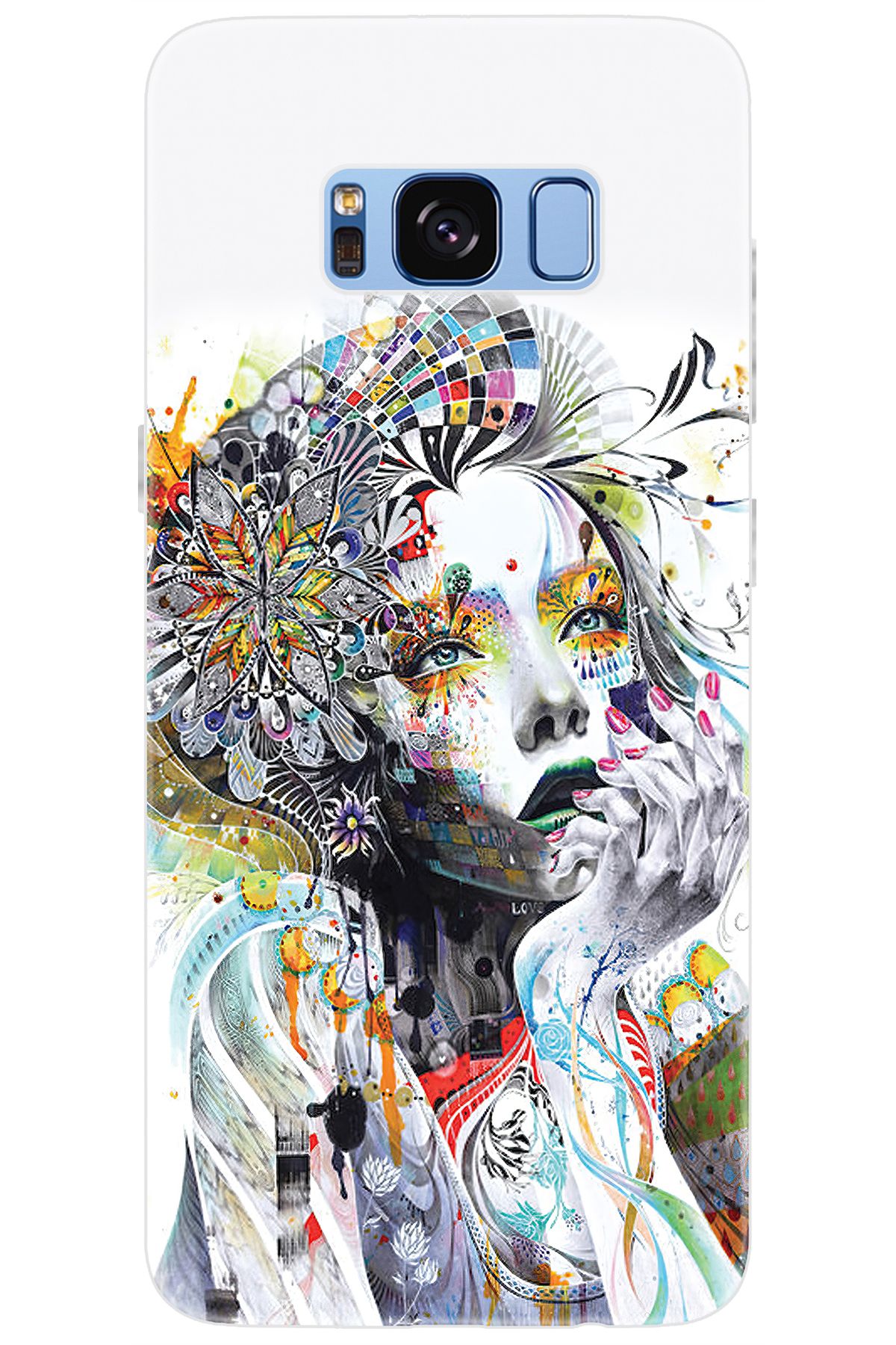Ceppare Samsung Galaxy S8 (SM-G950F) Uyumlu Kılıf Desenli Silikon Düşünen Kız Tasarım STK:574 CP-ieSTro8