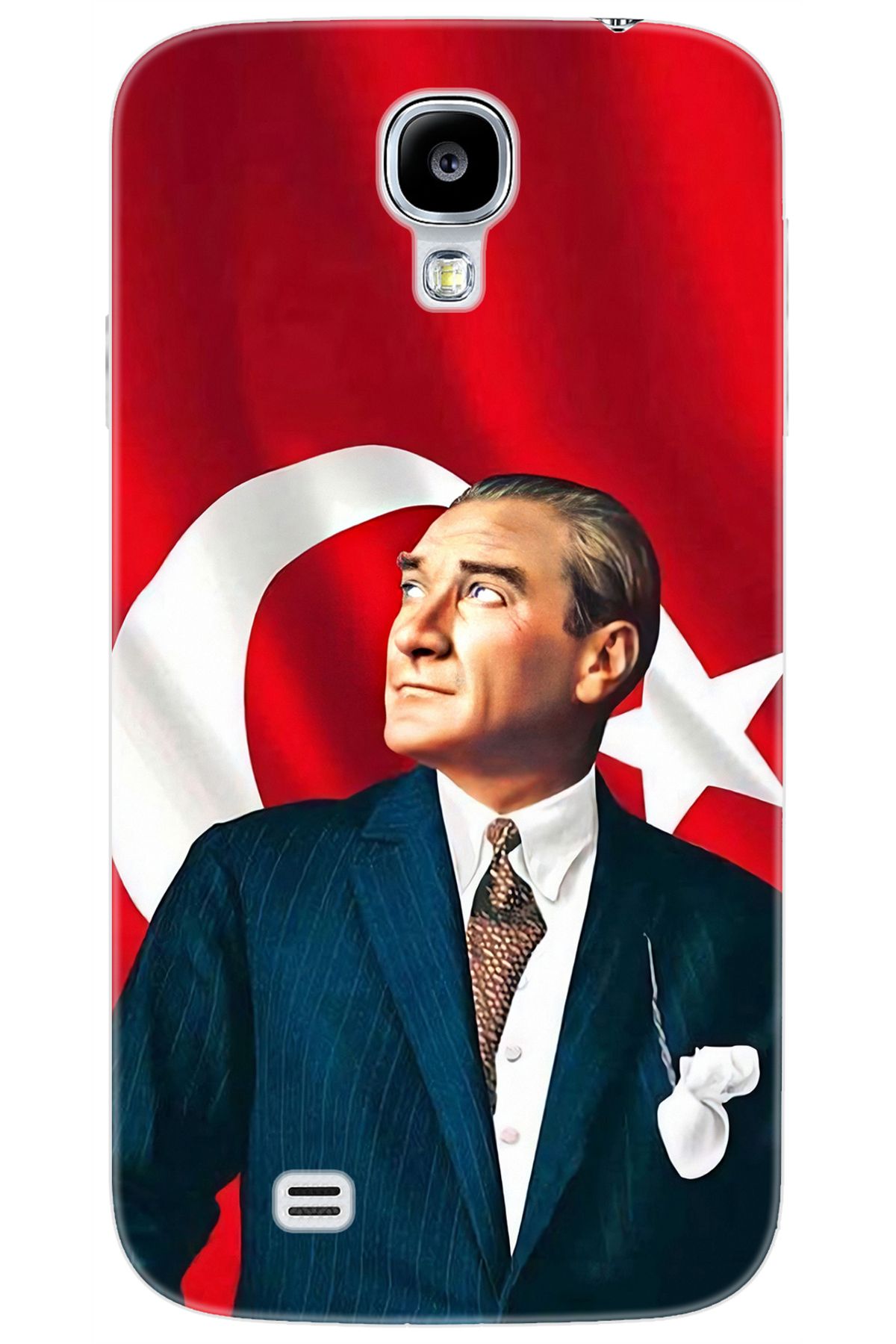 Ceppare Samsung Galaxy S4 (GT-I9500) Uyumlu Kılıf Desen Baskılı Silikon Atatürk STK:105 CP-HFO6DPQ