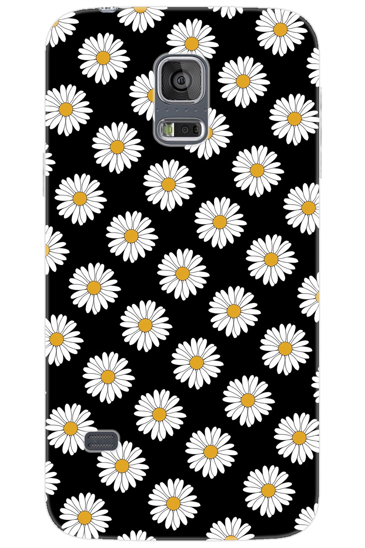 Ceppare Samsung Galaxy S5 (SM-G900F) Uyumlu Kılıf Desen Baskılı Silikon Papatya Serisi STK:634 CP-R9BZZhC