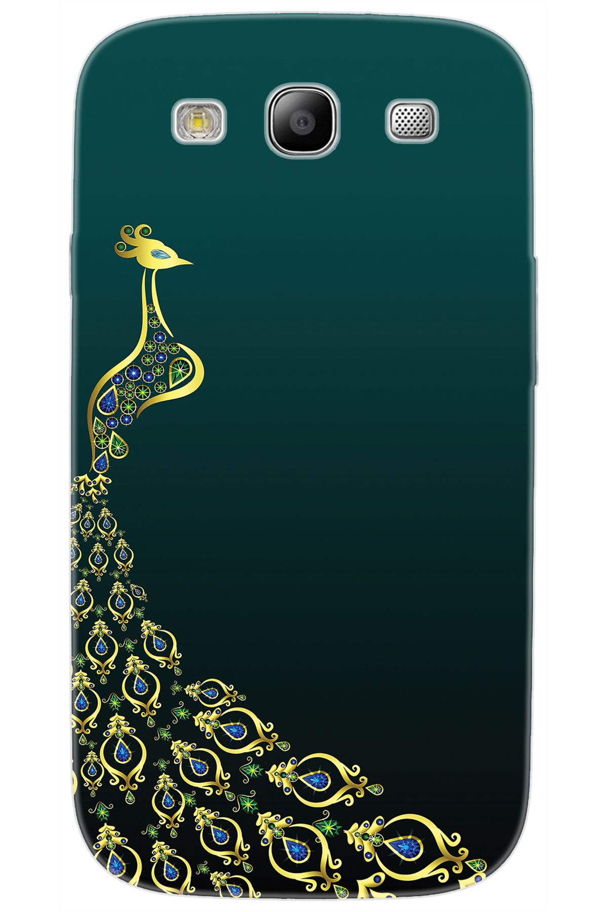 Ceppare Samsung Galaxy S3 (GT-I9300) Uyumlu Kılıf Desen Baskılı Silikon Tavus Kuşu STK:540 CP-Lcaa4ZF