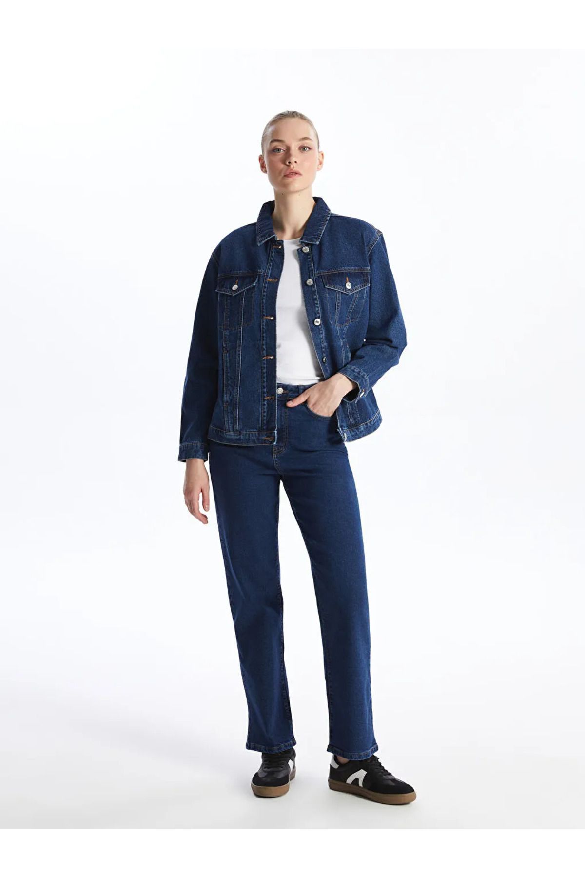 LC Waikiki LCW ECO Indigo Straight Fit Kadın Jean Pantolon