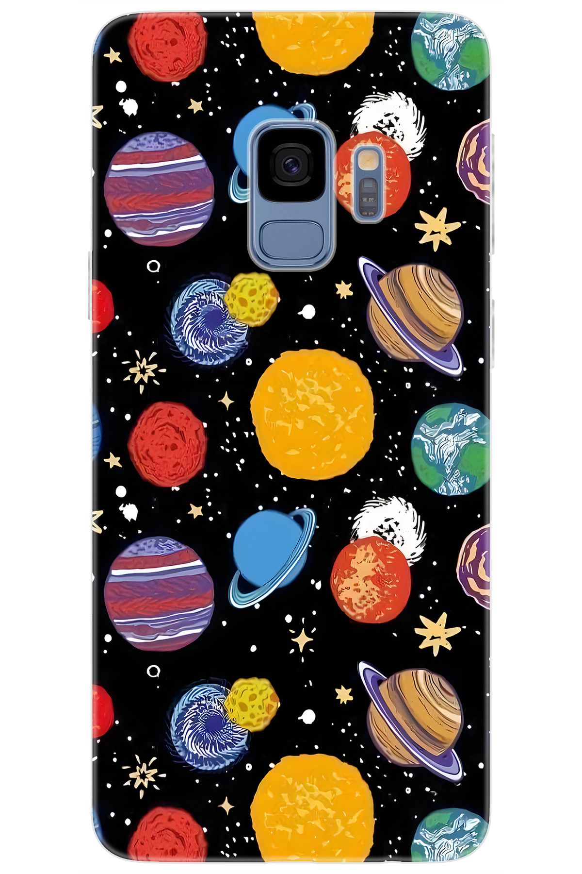 Ceppare Samsung Galaxy S9 (SM-G960F) Uyumlu Kılıf Desen Baskılı Silikon Gezegenler STK:686 CP-TAEG6UY