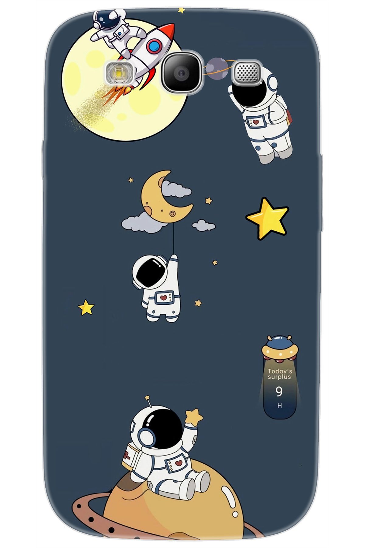Ceppare Samsung Galaxy S3 (GT-I9300) Uyumlu Kılıf Desen Baskılı Silikon Astronot Serisi STK:725 CP-A712N0A