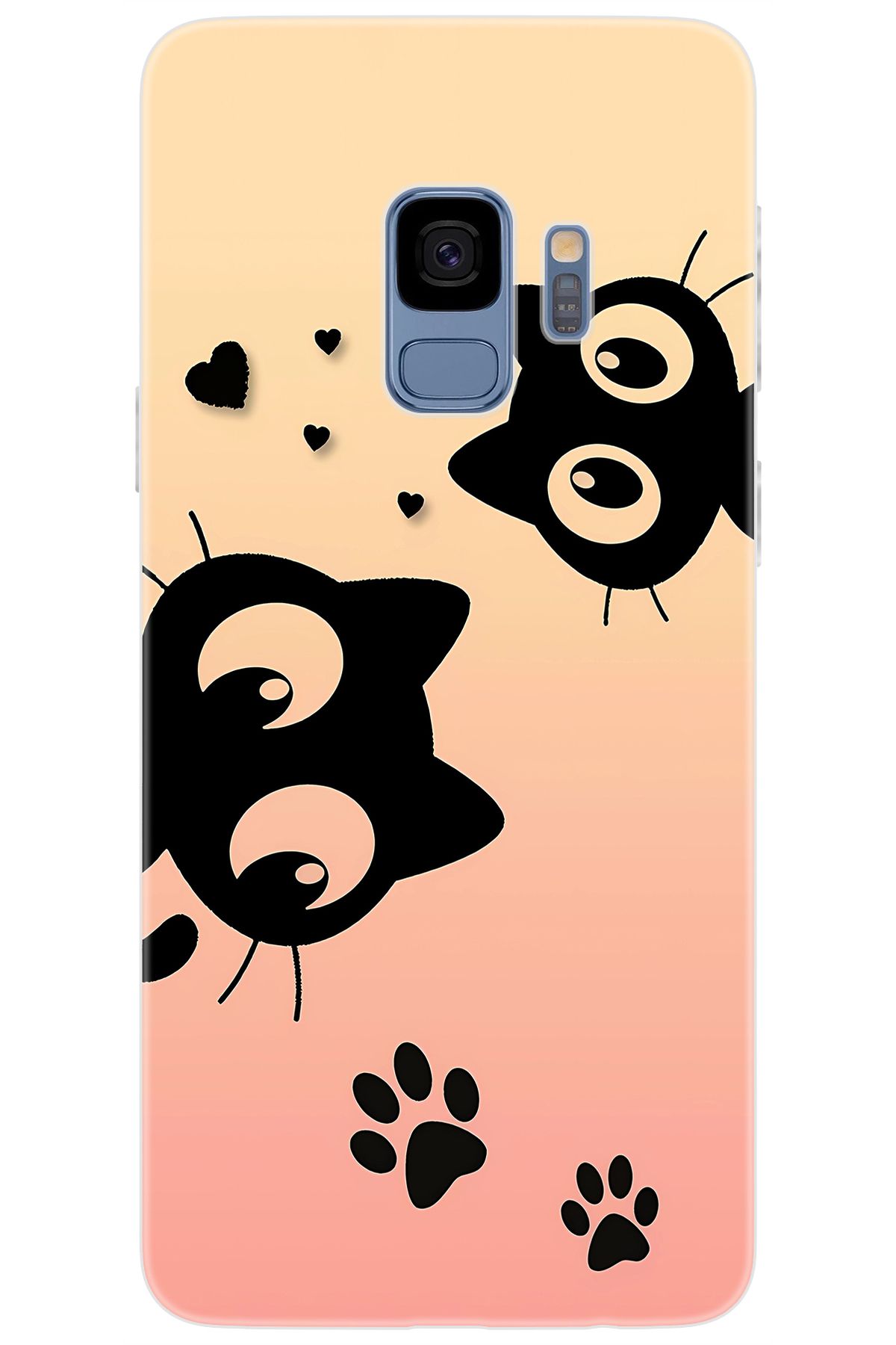 Ceppare Samsung Galaxy S9 (SM-G960F) Uyumlu Kılıf Desen Baskılı Silikon Kedi STK:626 CP-N4M5i73