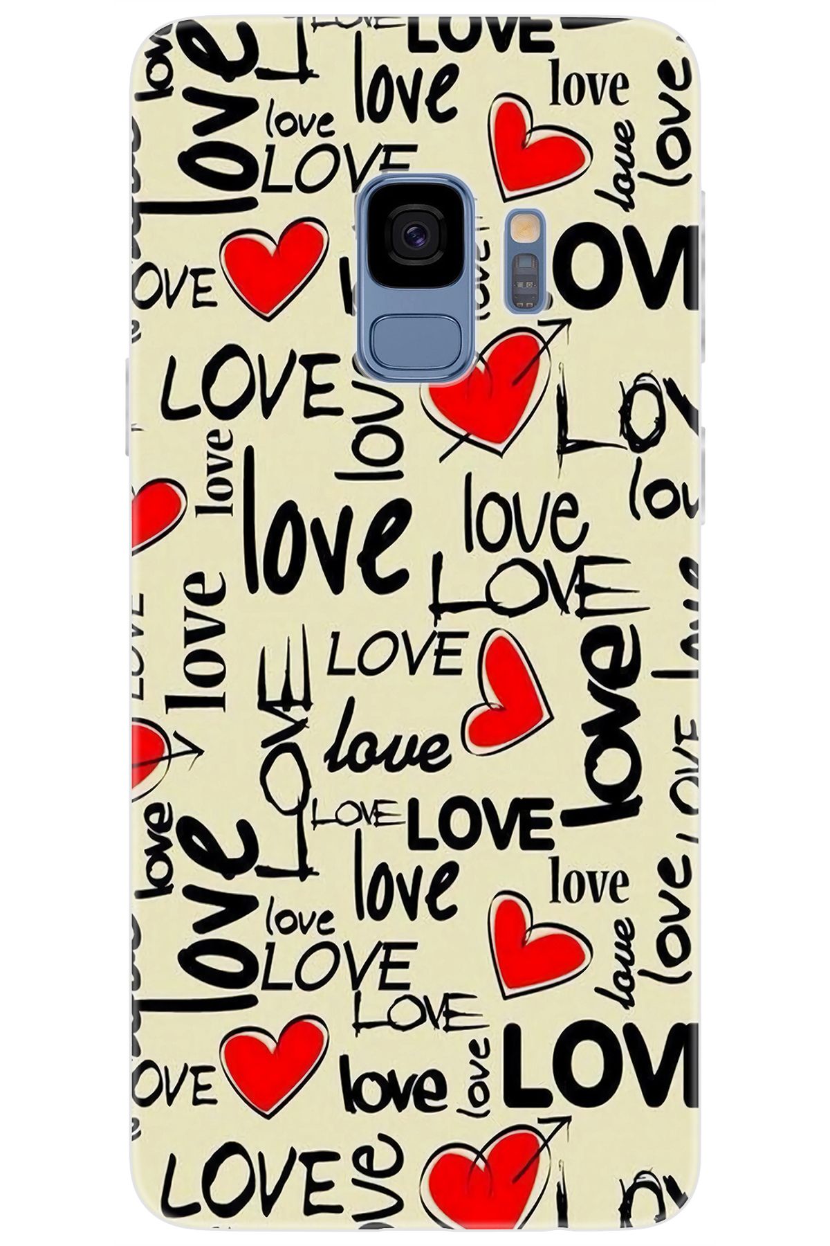 Ceppare Samsung Galaxy S9 (SM-G960F) Uyumlu Kılıf Desen Baskılı Silikon Love Serisi STK:728 CP-1b0Np9t