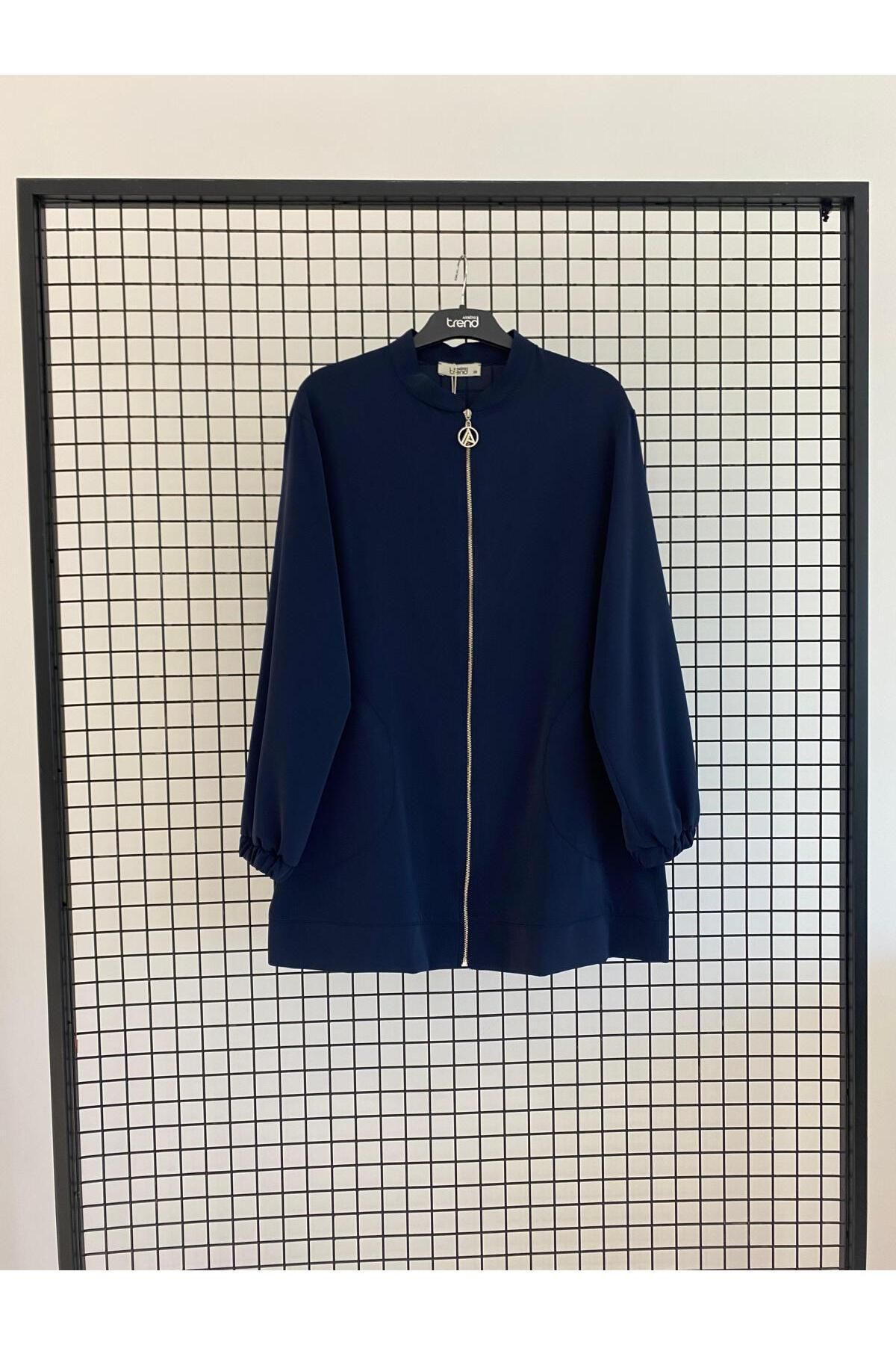 Armine Yeni Sezon MODAAYKA Sırtı Taşlı Tunik-Ceket Krep Kumaş 25DSB552