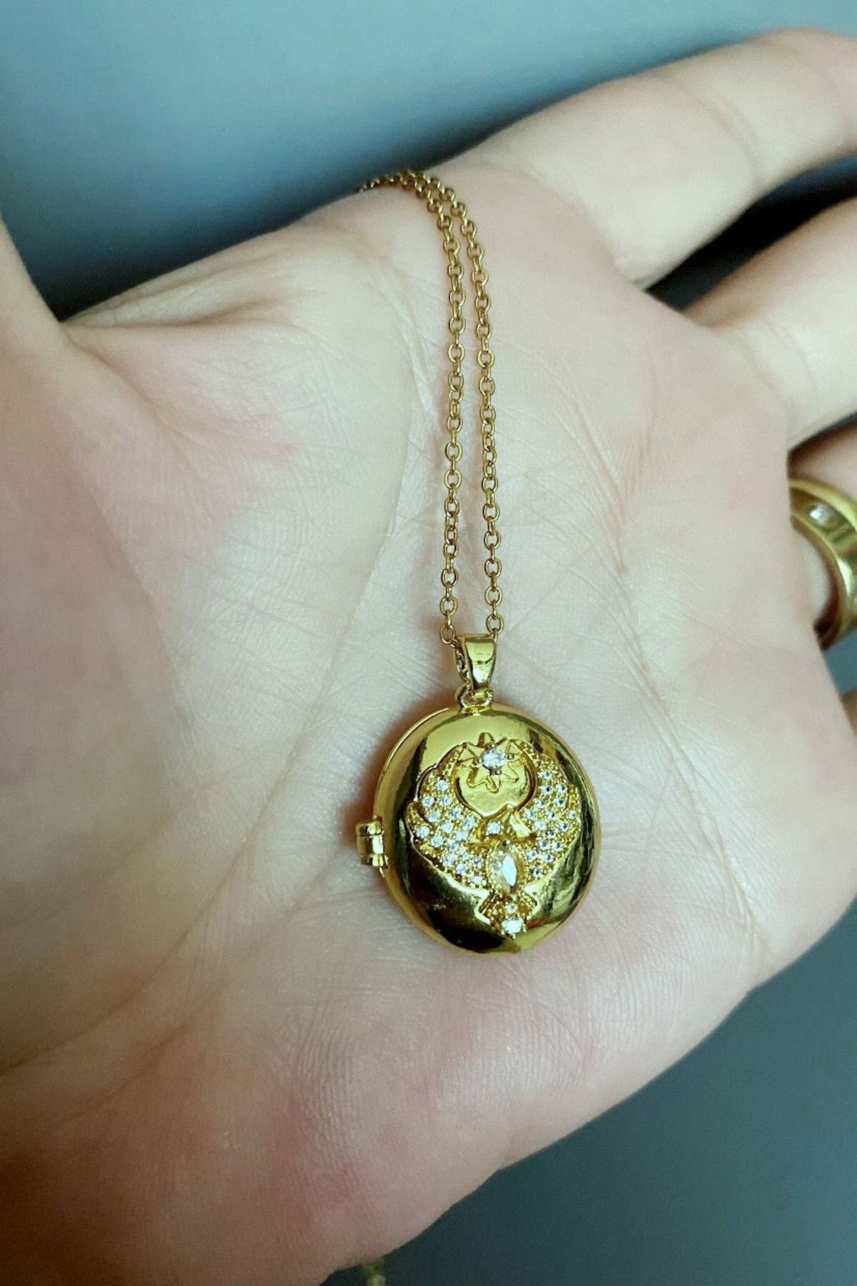 DLK TAKI Çelik Altın Kaplama Alya Kolye