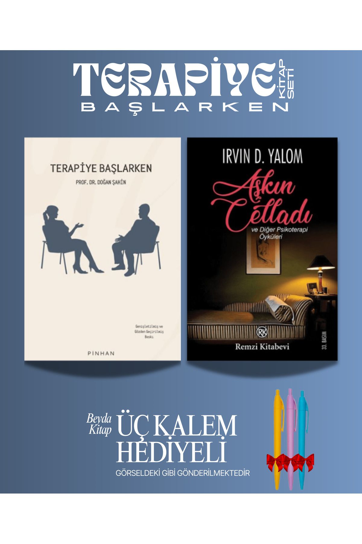 Pinhan Yayıncılık Terapiye Başlarken - Aşkın Celladı - Doğan Şahin - Kalem Hediyeli - Kitap Seti